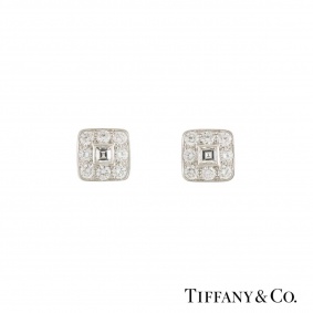 Tiffany & Co. Platinum Diamond Stud Earrings